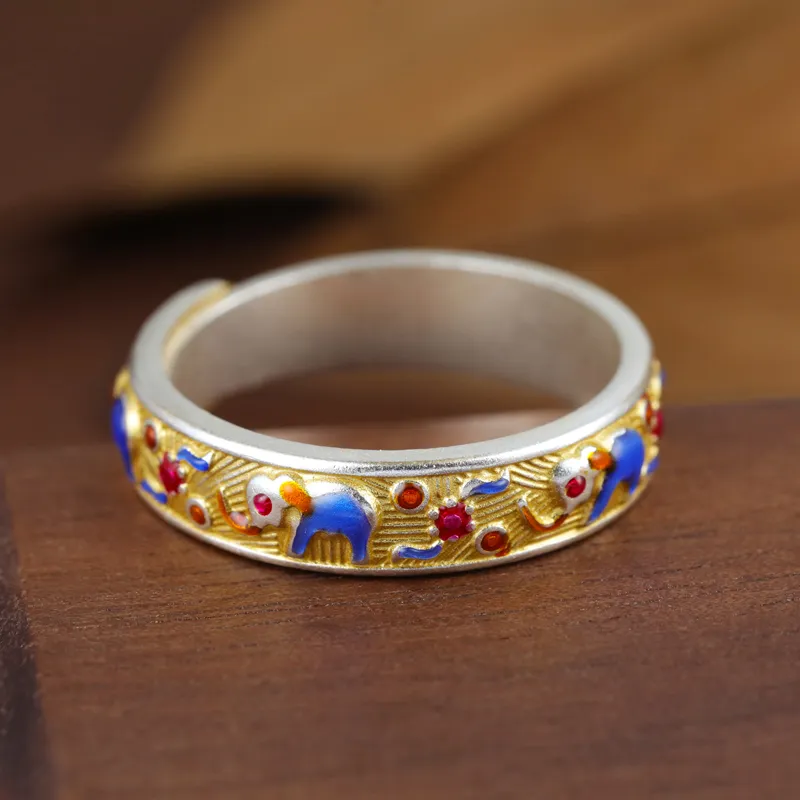 CHIC ZONE 999 Fine Silver Rings Women's-5