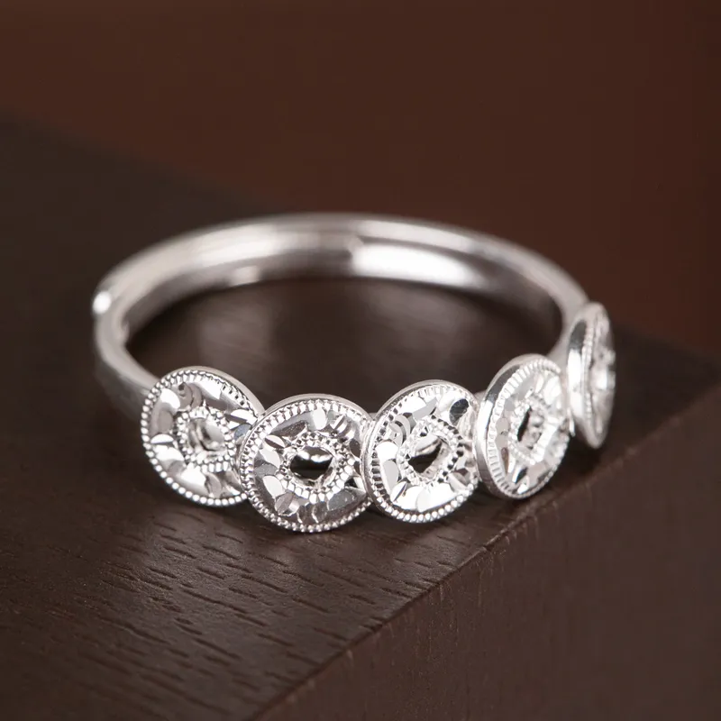 CHIC ZONE 999 Fine Silver Rings Women's-12