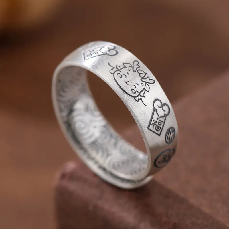 CHIC ZONE 999 Fine Silver Rings Unisex-5