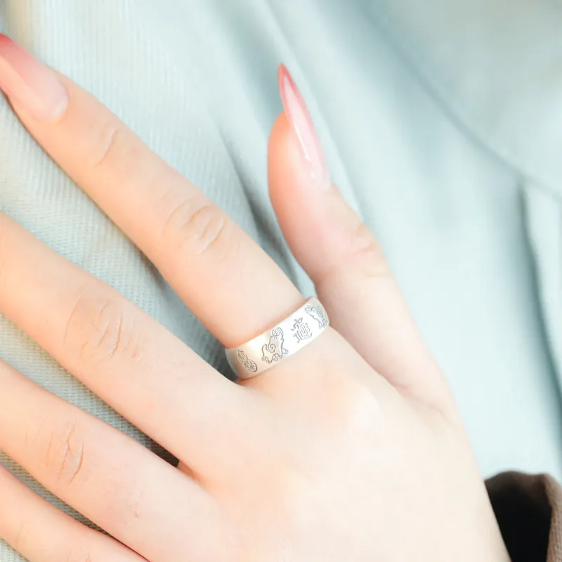 CHIC ZONE 999 Fine Silver Rings Women's-4
