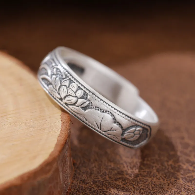 CHIC ZONE 999 Fine Silver Rings Women's-6