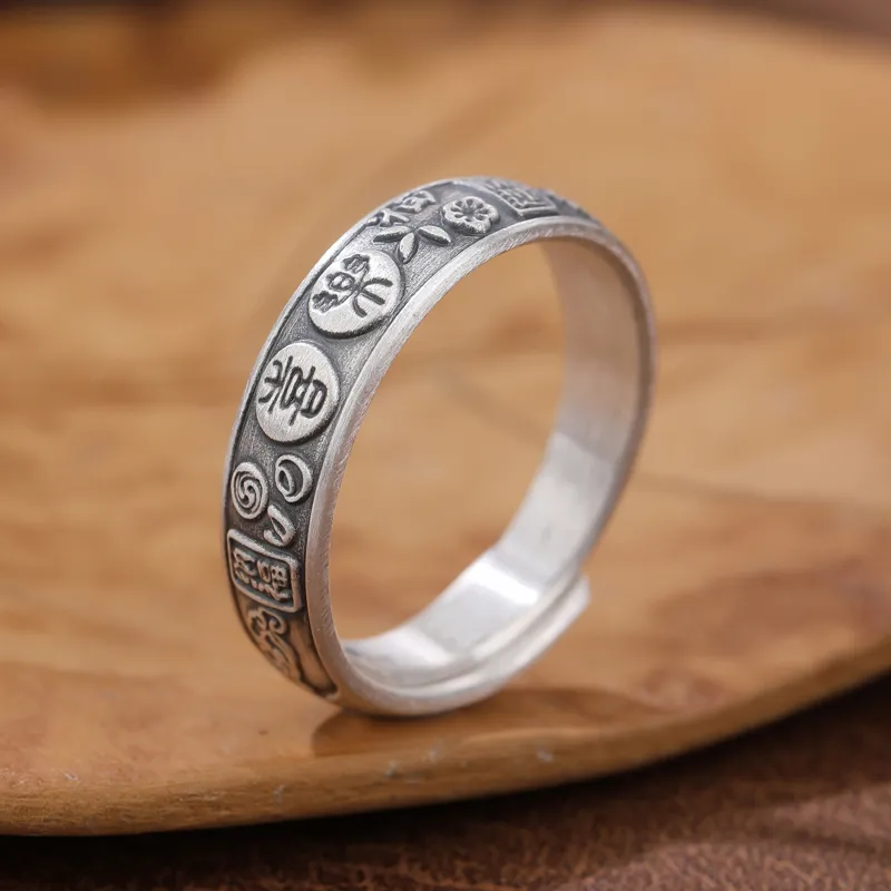 CHIC ZONE 999 Fine Silver Rings Unisex-4