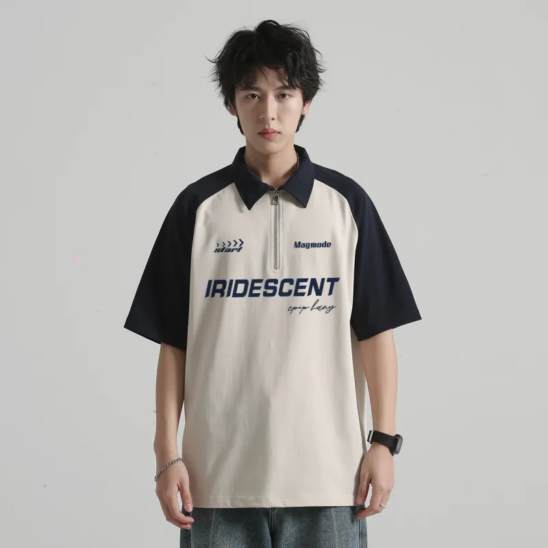 Magmode Polo Shirt Unisex Taupe Black-14