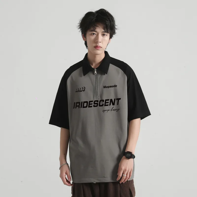 Magmode Polo Shirt Unisex Taupe Black-2