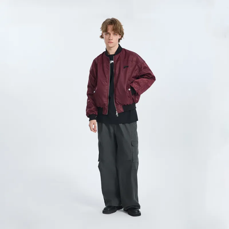PMET Cleanfit Trendy Loose Fit Cropped Silhouette MA1 Flight Coat Unisex-7