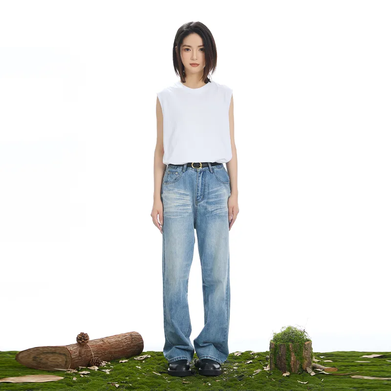 PMET Jeans Unisex Washed Blue-5