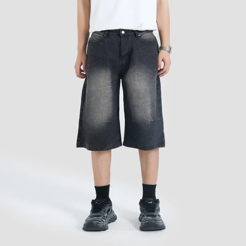 PMET Denim Shorts Unisex Black-2