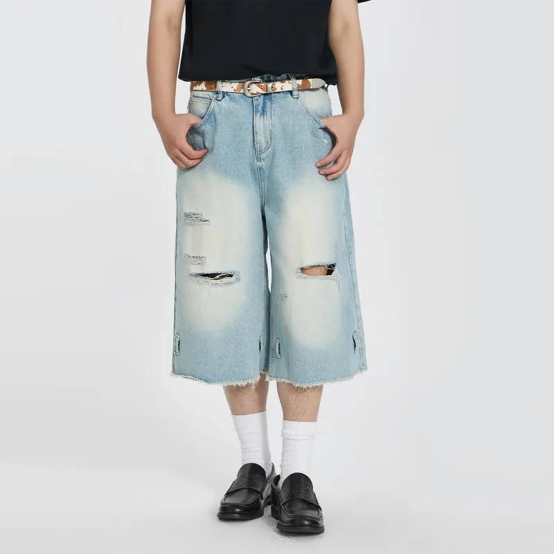 PMET Denim Shorts Unisex Blue-3