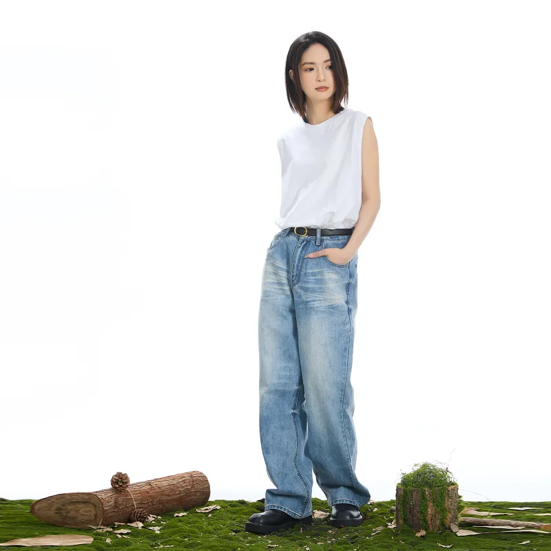 PMET Jeans Unisex Washed Blue-6