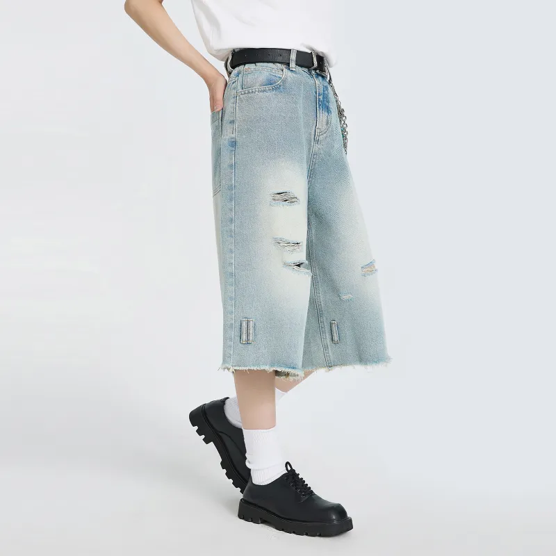PMET Denim Shorts Unisex Blue-2
