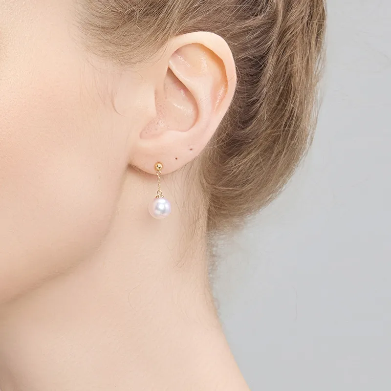 CLORIS YING Saltwater Pearl Stud Earrings Women's-2