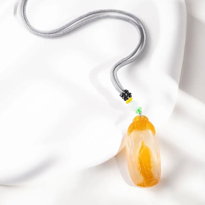 DOWER&HALL Chalcedony Necklaces Unisex-3