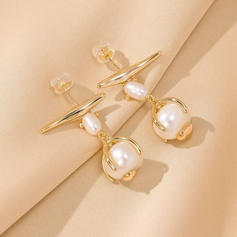 DOWER&HALL Pearl 11.5 12.5mm Hoop Earrings Women's-2