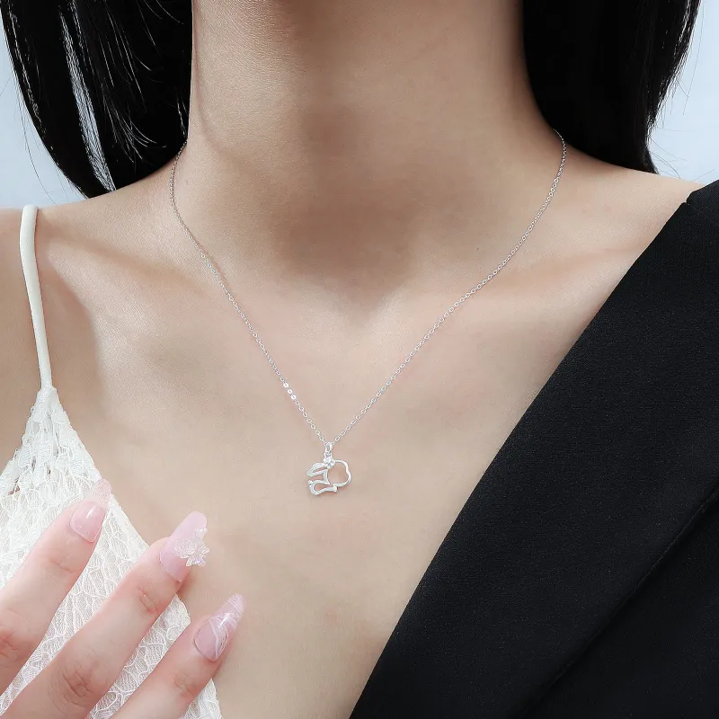 MISS WEI S 999 Fine Silver Necklaces Women's-3