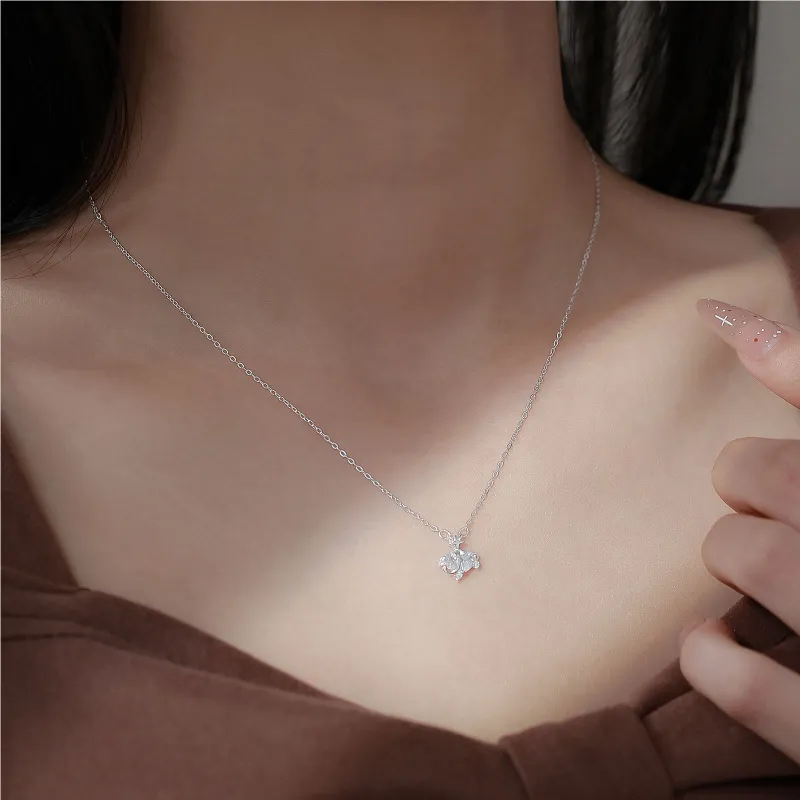 MISS WEI 999 Fine Silver Necklaces Women's-3