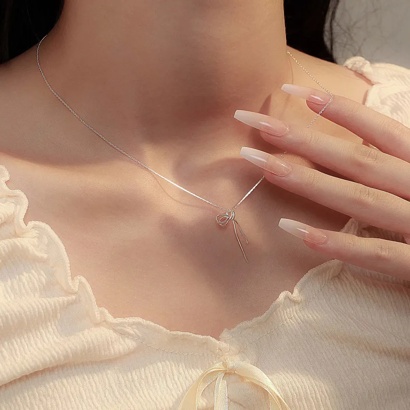 MISS WEI 999 Fine Silver Necklaces Women's-2