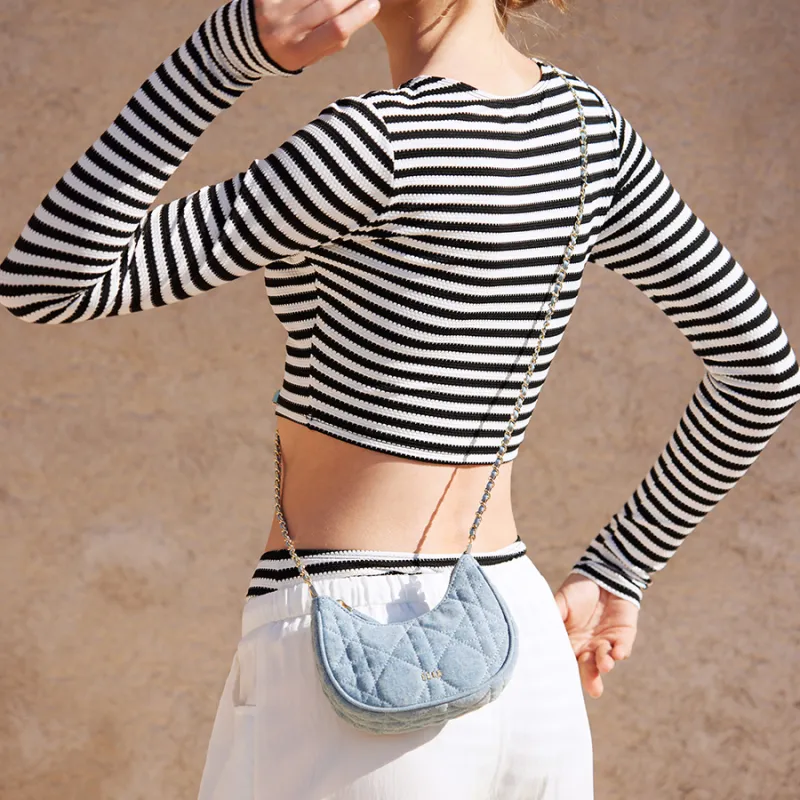 ELLE Fabric Crossbody Bag Women's Blue/Pink/Black-3