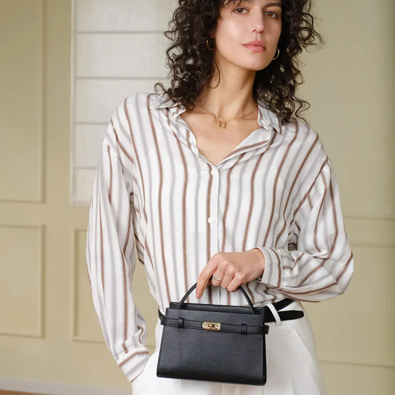 ELLE Palmaris Cow Leather Handbag Women's Multicolor-12