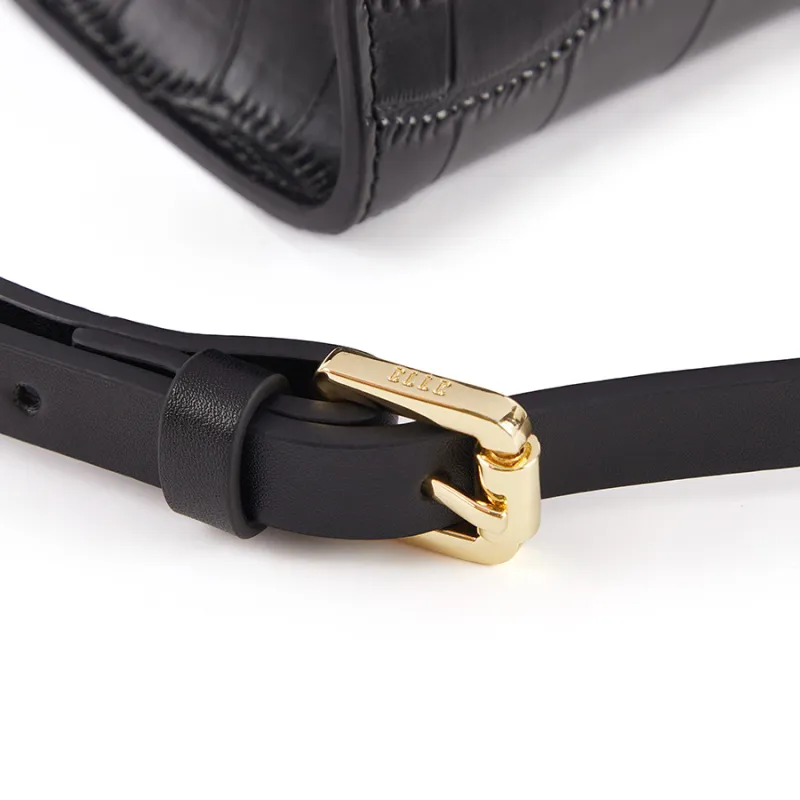 ELLE Crocodile Pattern Cow Leather Handbag Women's Multicolor-3