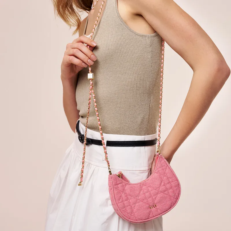 ELLE Fabric Crossbody Bag Women's Blue/Pink/Black-7