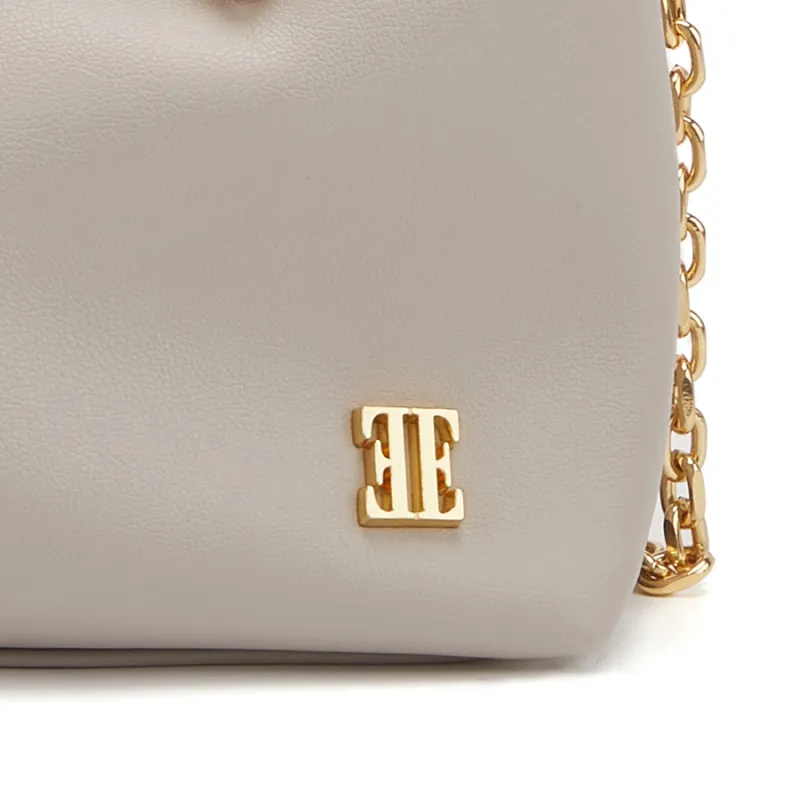 ELLE Synthetic Leather Handbag Trumpets Women's Pink/Light Gray/Light Yellow-7