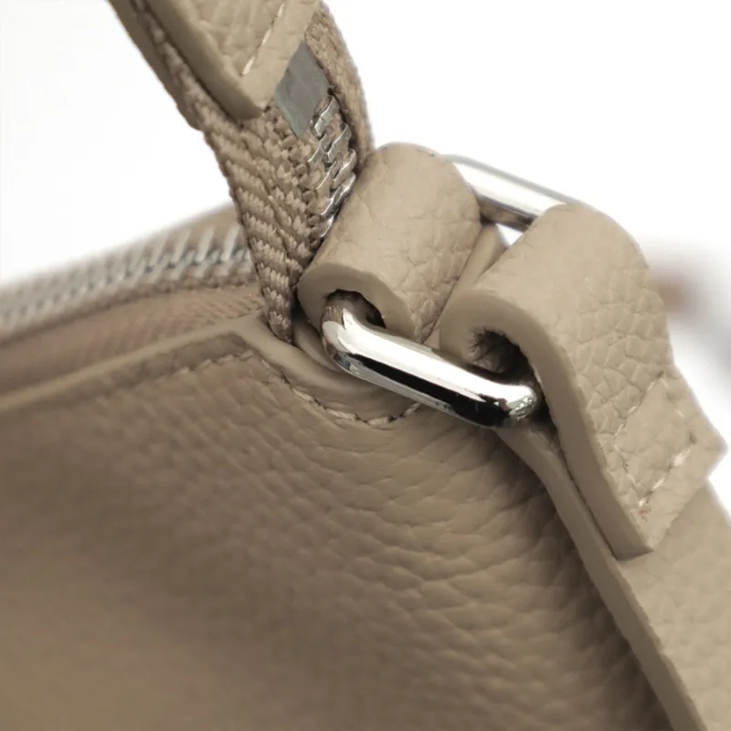 ELLE Top Grain Cow Leather Tote Crossbody Bag Regular Women's White/Pink-18