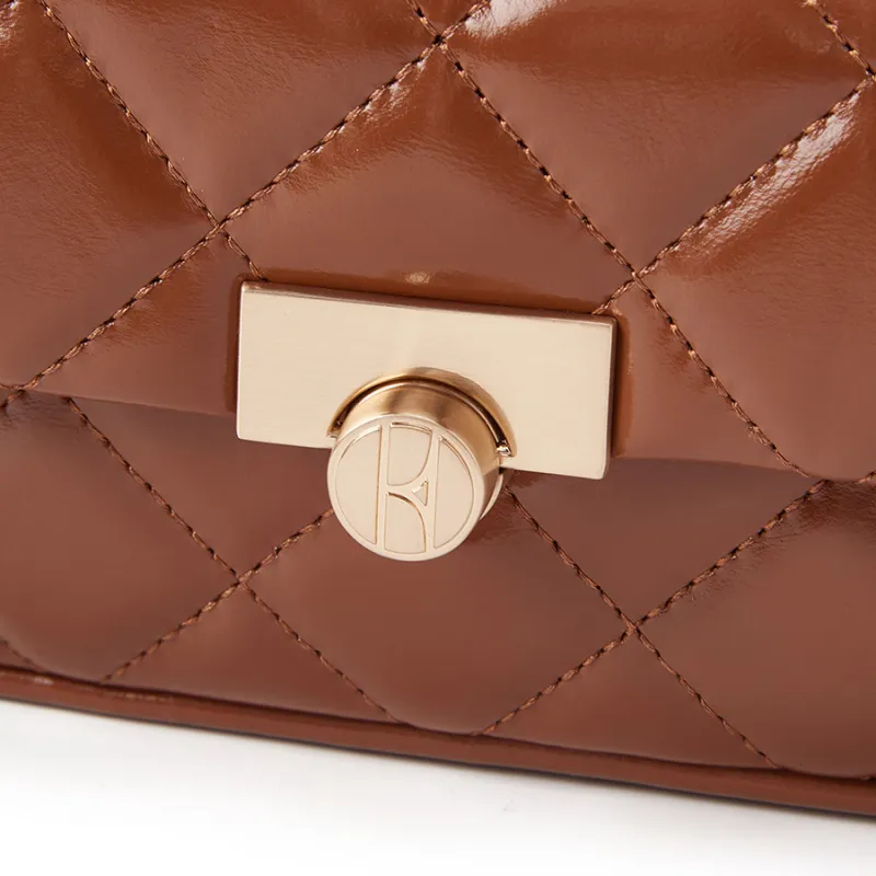 ELLE Cow Leather Crossbody Saddle Cell Phone Pouch Shoulder Bag Regular Women's Multicolor-4