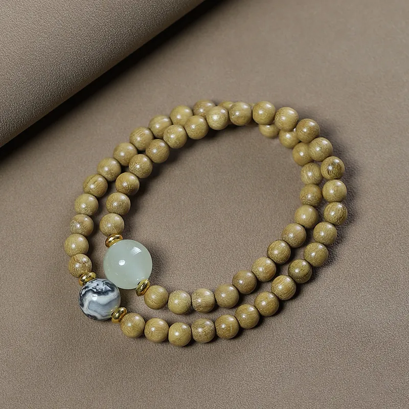 The Years Are Quiet Milky Agarwood Bracelets Unisex-2