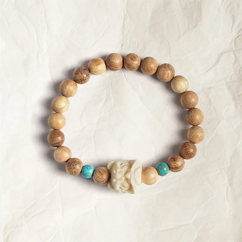 The Years Are Quiet Milky Agarwood Bracelets Unisex-4