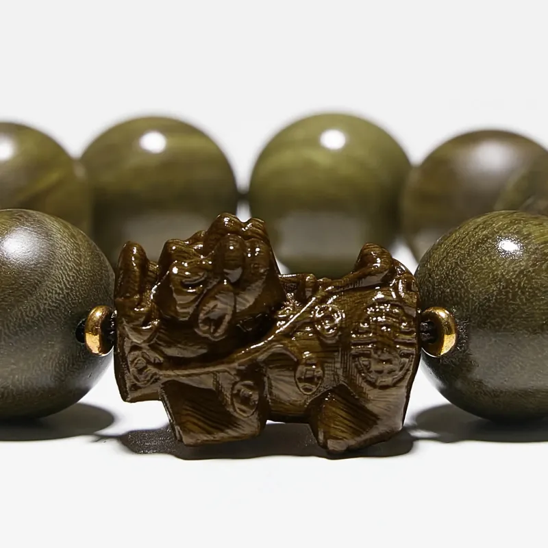 The Years Are Quiet Green Sandalwood Bracelets Unisex-3