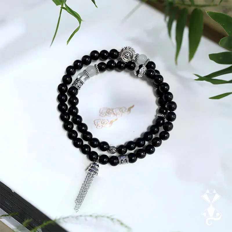 The Years Are Quiet Ebony Wooden Bracelets Unisex-4