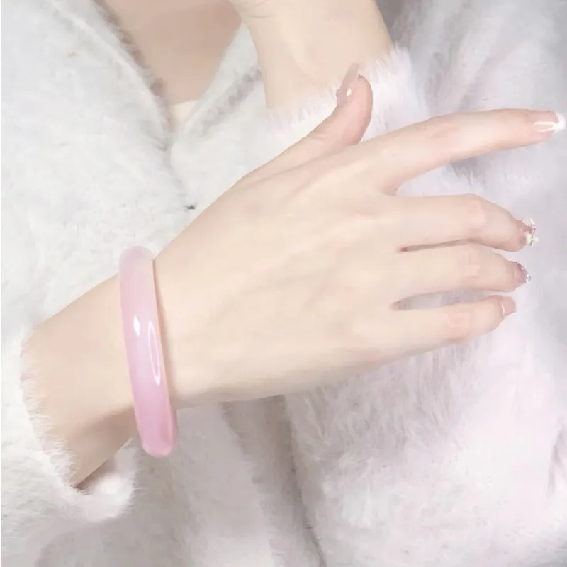 The Years Are Quiet Glass Cat Eye Bangles Unisex-3
