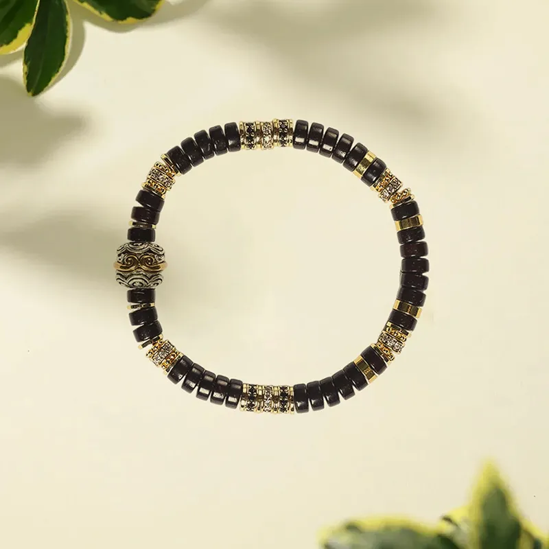 The Years Are Quiet Coconut Shell Beads Bracelets Unisex-6