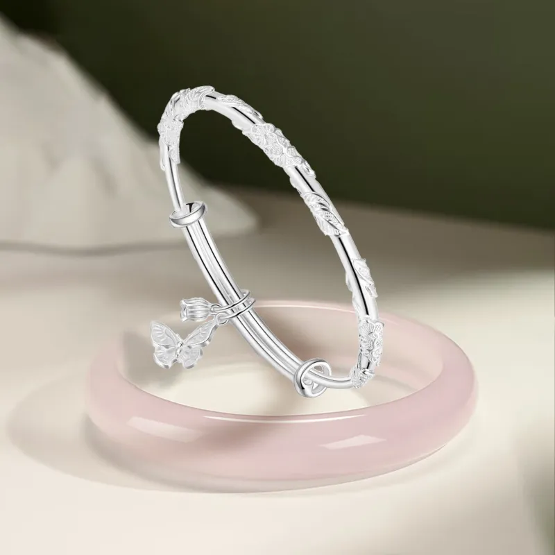 The Years Are Quiet Glass Cat Eye Bangles Unisex-1