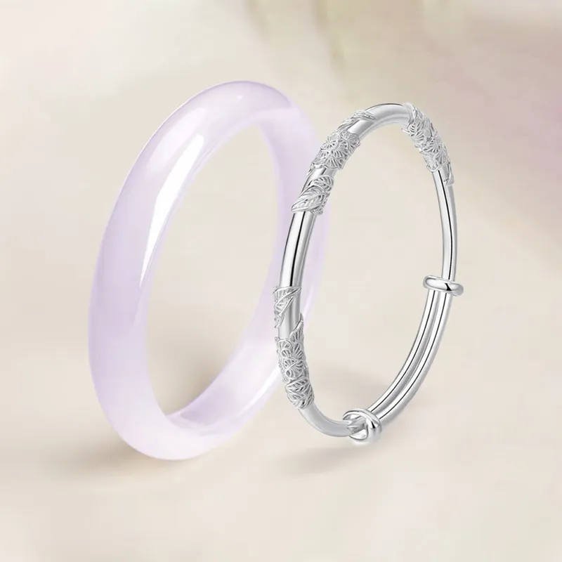 The Years Are Quiet Glass Cat Eye Bangles Unisex-1