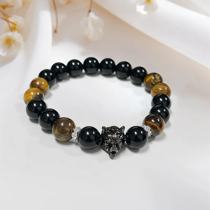 The Years Are Quiet Obsidian Bracelets Unisex-4
