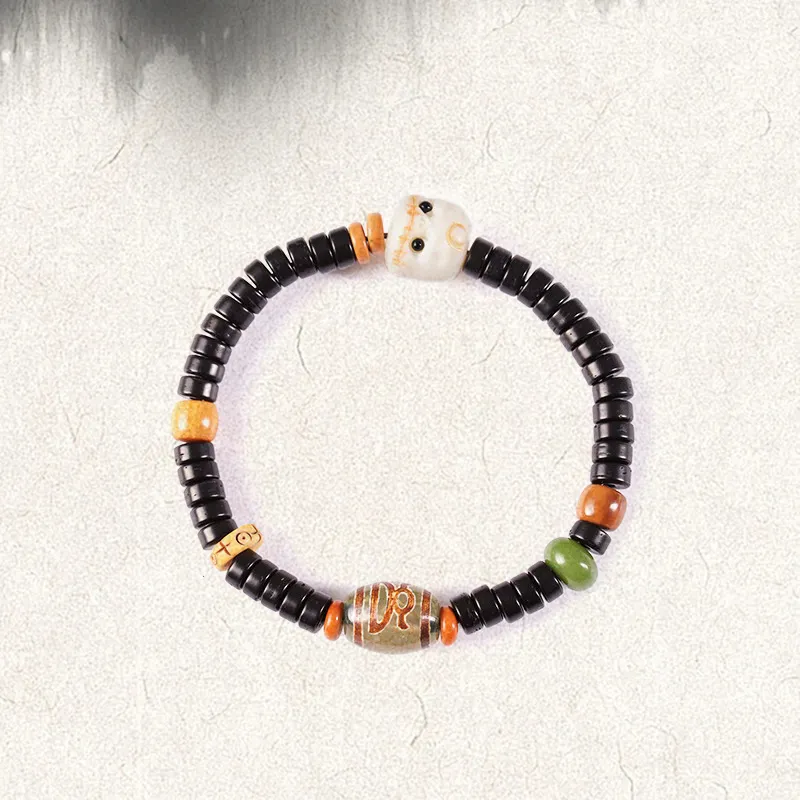 The Years Are Quiet Coconut Shell Beads Bracelets Unisex-2