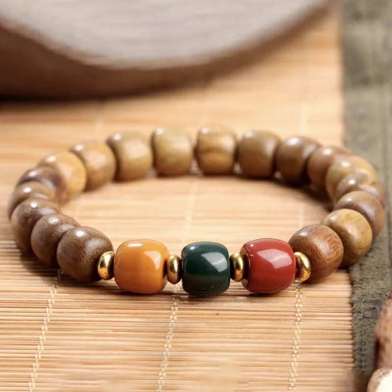 The Years Are Quiet Green Sandalwood Bracelets Unisex-2