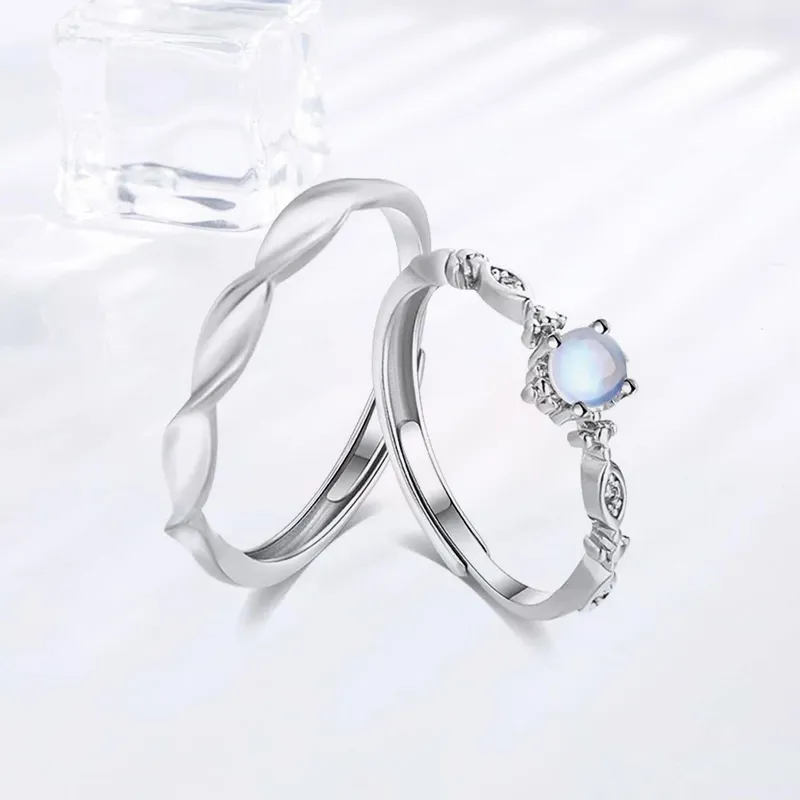 The Years Are Quiet Glass Cat Eye Rings Unisex-2