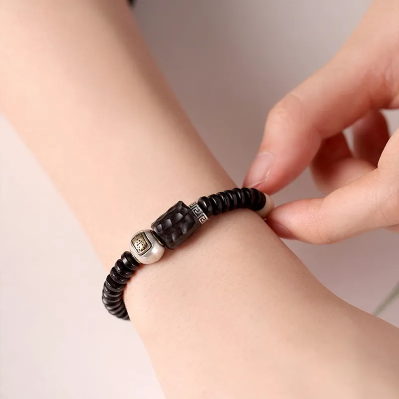 The Years Are Quiet Coconut Shell Beads Bracelets Unisex-2