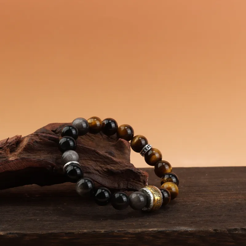 The Years Are Quiet Obsidian Bracelets Unisex-2
