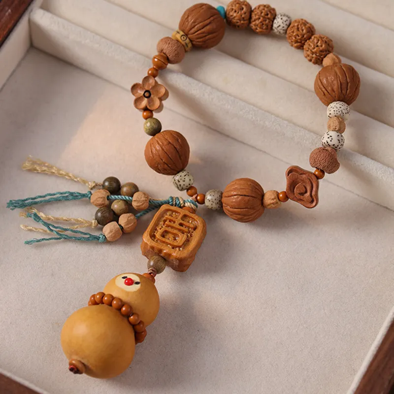 The Years Are Quiet Monkey Head Walnut Bracelets Unisex-3