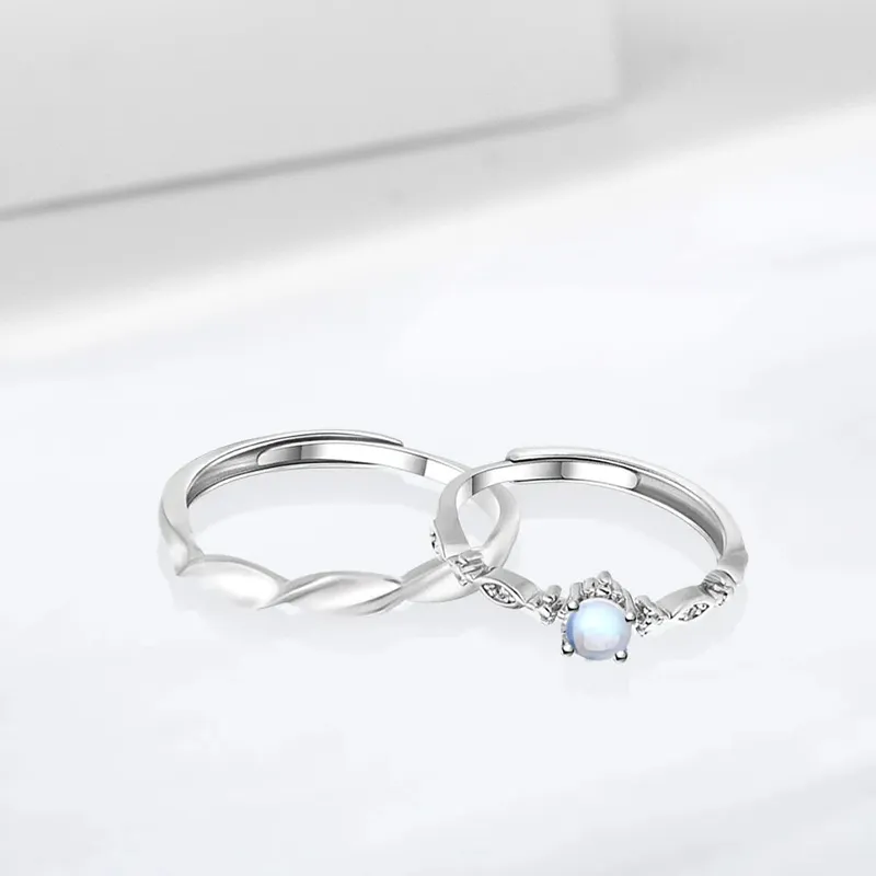 The Years Are Quiet Glass Cat Eye Rings Unisex-4