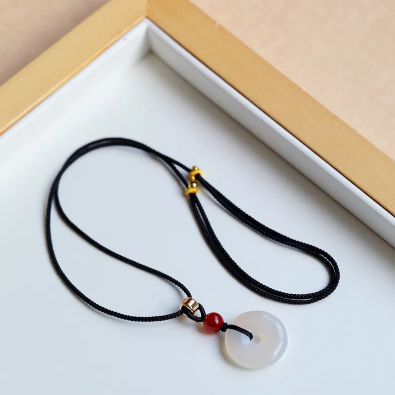 The Years Are Quiet Chalcedony Pendants Unisex-5
