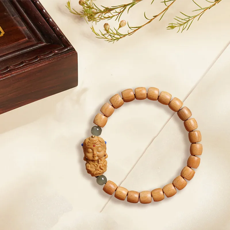 The Years Are Quiet Barbie Sandalwood Wooden Bracelets Unisex-7