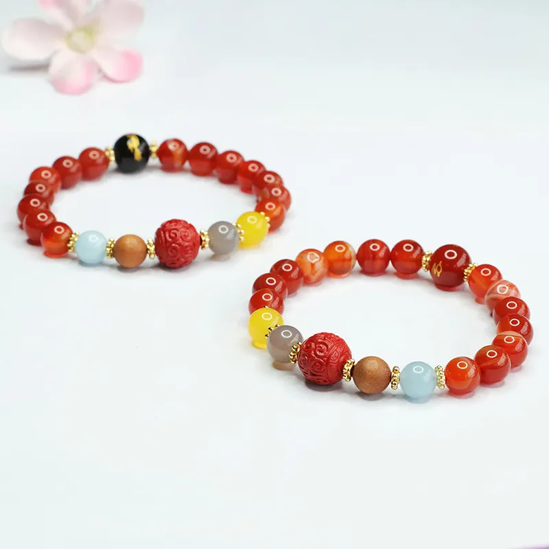 The Years Are Quiet Agate Bracelets Unisex-2