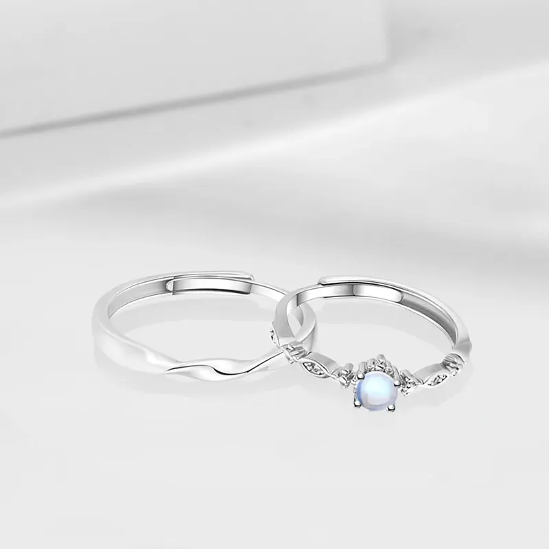 The Years Are Quiet Glass Cat Eye Rings Unisex-3