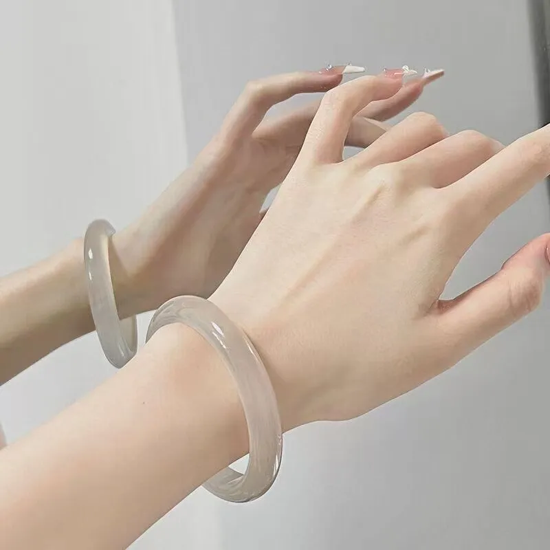 The Years Are Quiet Glass Cat Eye Bangles Unisex-3
