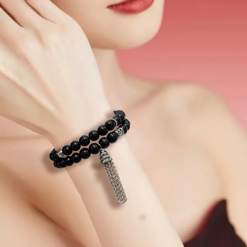 The Years Are Quiet Ebony Wooden Bracelets Unisex-5