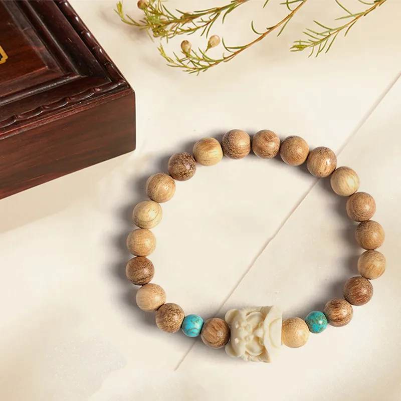 The Years Are Quiet Milky Agarwood Bracelets Unisex-3